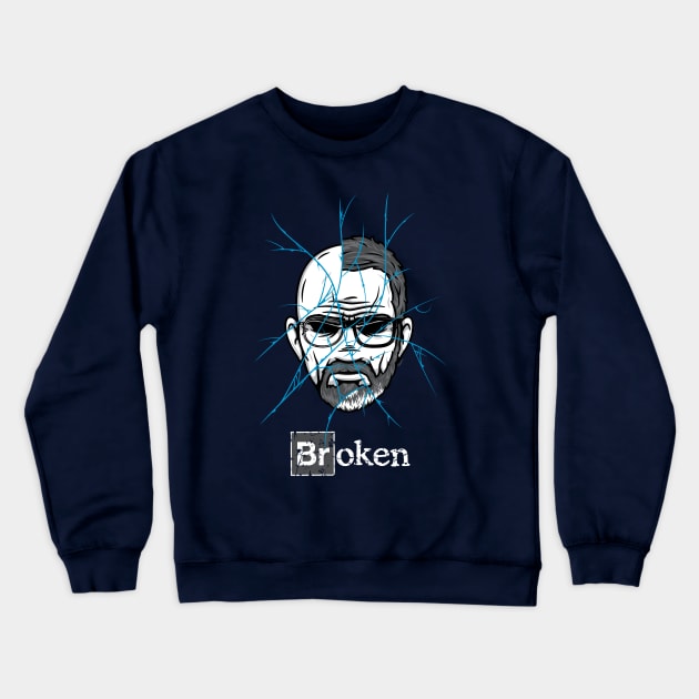 Broken Crewneck Sweatshirt by mikehandyart